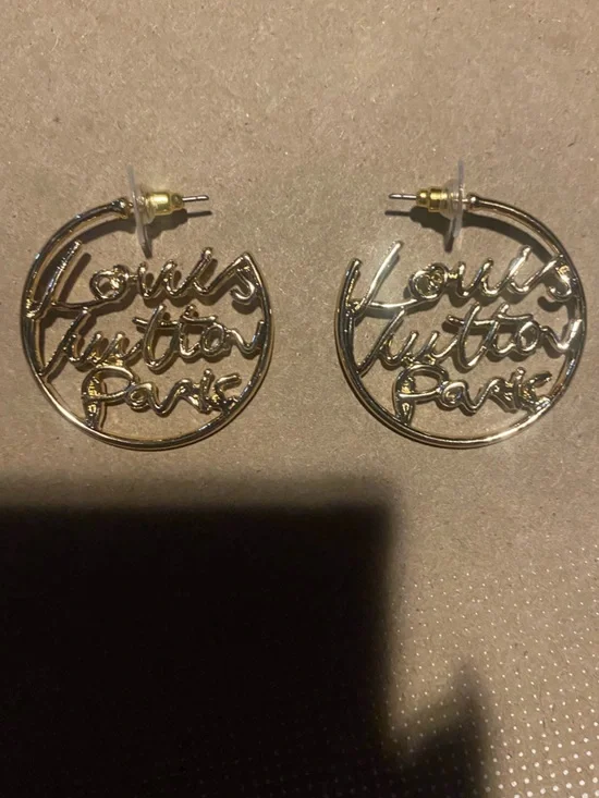 Designer inspired hoop earrings ✨ - Picture 2 of 6